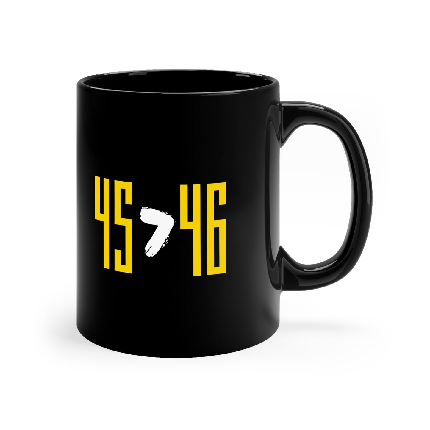 45 > 46 - 11oz Black Mug