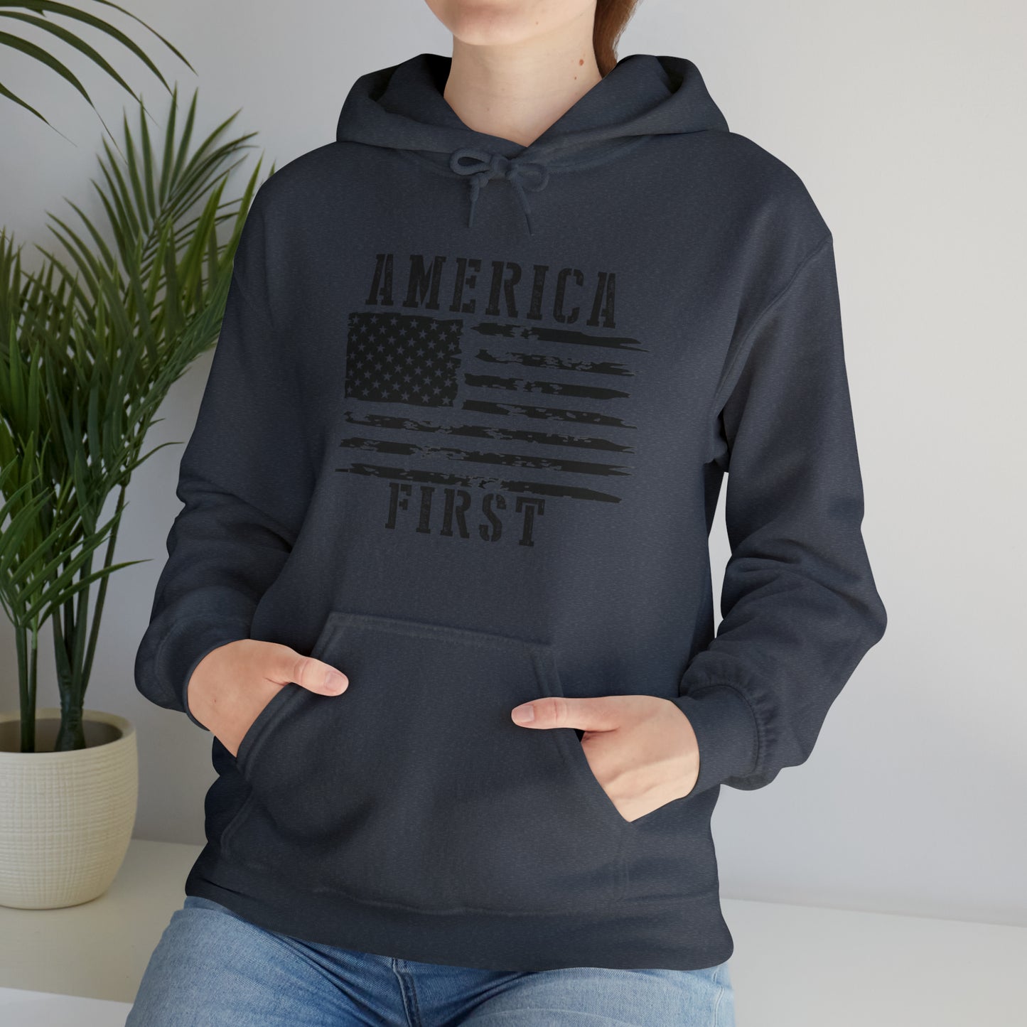 America First - Unisex Heavy Blend™ Hooded Sweatshirt